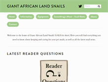 Tablet Screenshot of africanlandsnails.com